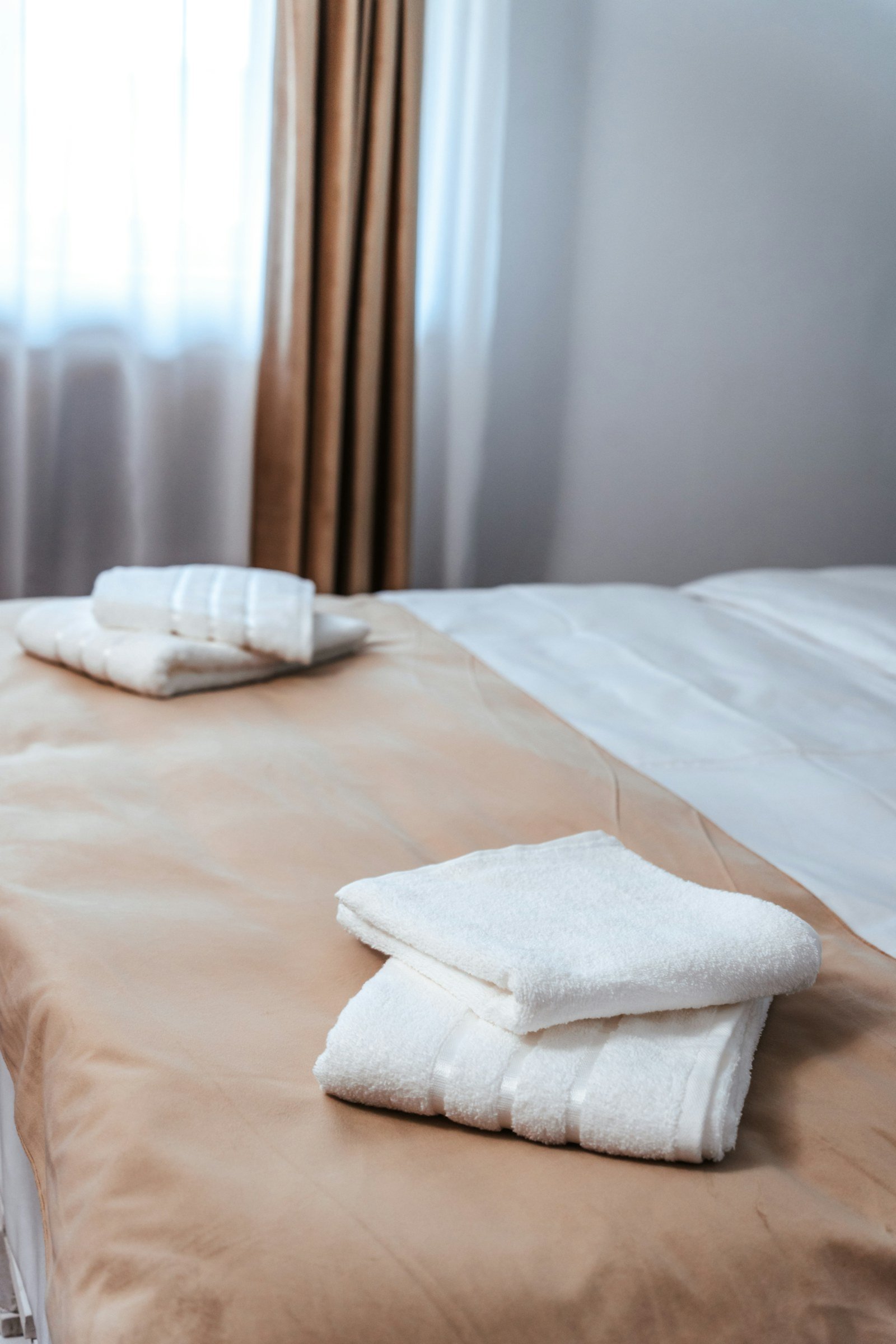 Linge de maison préparé pour les pièces volumineuses
